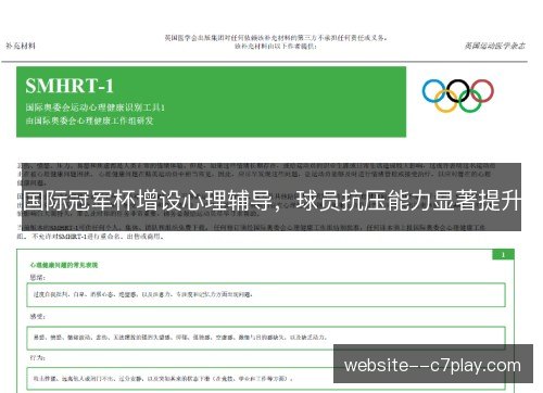 国际冠军杯增设心理辅导，球员抗压能力显著提升